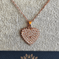 Crystal Heart Anti Tarnish Rose Gold Plated Pendant Necklace RGCP131 - The Soul Jewellery