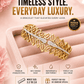 Luxury 18K Gold - Plated Floral Bangle – Anti - Tarnish Crystal Accent Everyday Bracelet for Women - The Soul Jewellery