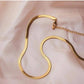 Anti - Tarnish 18K Gold Plated Snake Chain Necklace Stainless Steel Daily Wear Jewellery - The Soul Jewellery
