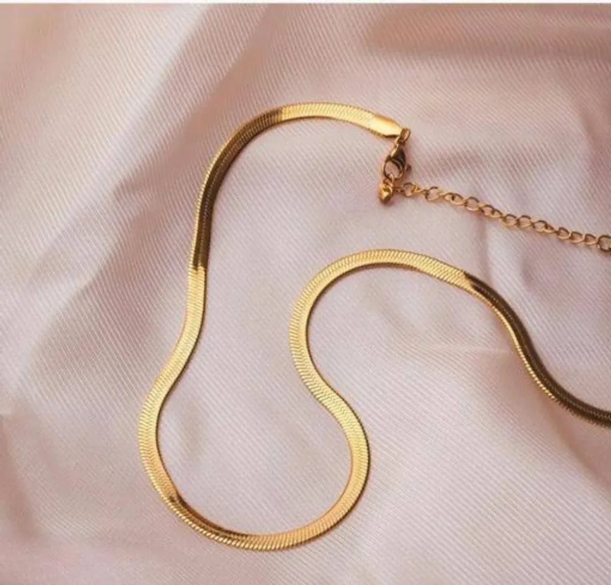 Anti - Tarnish 18K Gold Plated Snake Chain Necklace Stainless Steel Daily Wear Jewellery - The Soul Jewellery