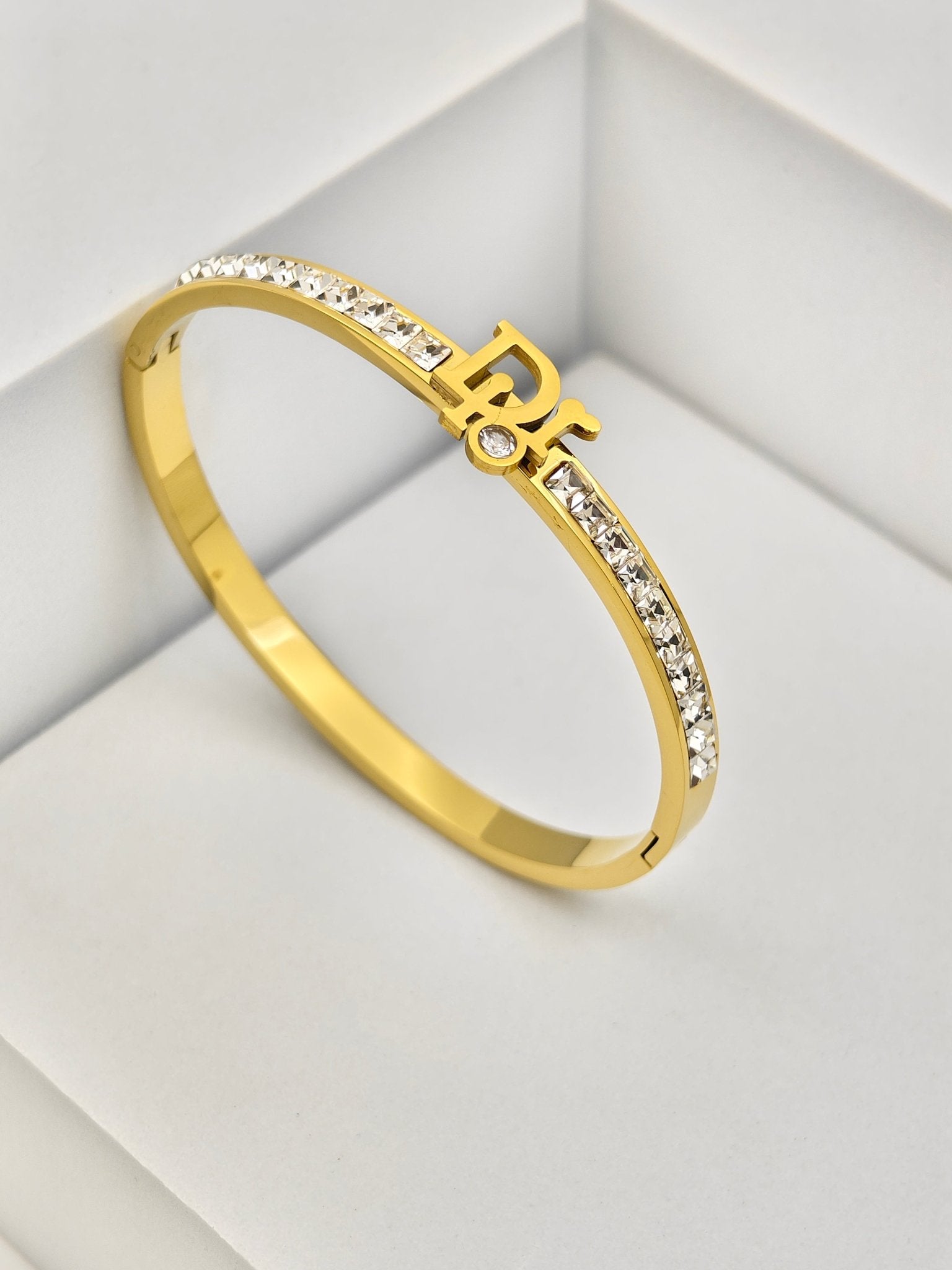 AURÉLIA AMORE LUXE 6™ CZ Demi - Fine Anti - Tarnish Bangle Bracelet for Women - The Soul Jewellery