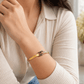 Gold-Plated Demifine Bangle for Women – Anti-Tarnish Daily Wear Bracelet with CZ Accents - Soul Jewellery