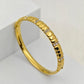Luxury 22K Gold-Plated Textured CZ Bracelet – Anti-Tarnish Stainless Steel Crystal Bangle for Women - The Soul Jewellery