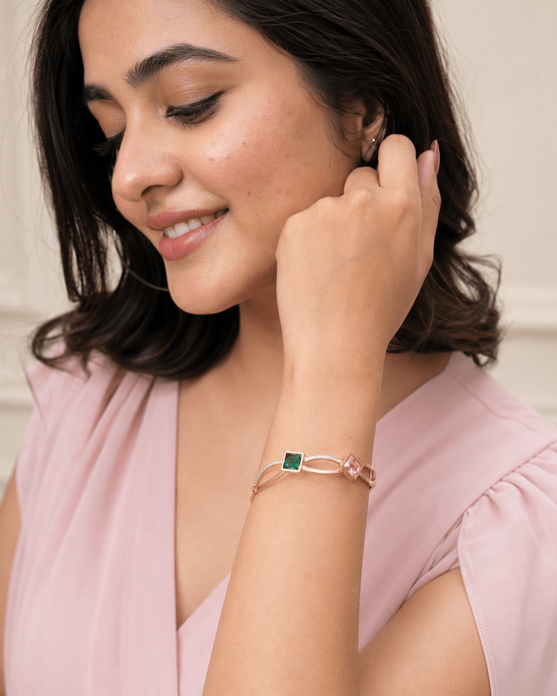 Aurelia 6 SweetAura Adorn Demi - Fine Anti - Tarnish Rose Gold plated Bracelet for Women - The Soul Jewellery