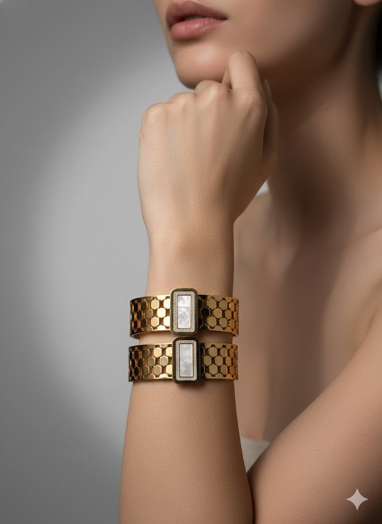 Royal Shine 18K Gold Anti - Tarnish Bangle for Women – Hypoallergenic Premium Steel - The Soul Jewellery