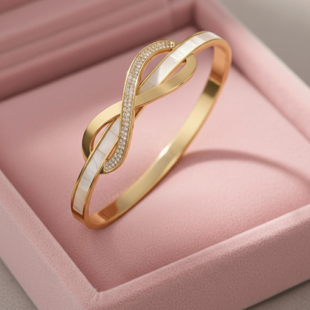 Aurelia 6 InfinityAura Sweetheart Demi-Fine Anti-Tarnish Rose Gold Bracelet for Women - The Soul Jewellery