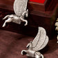 Silver Elegance Oxidized Replica Earrings | Antique Pegasus Design Ethnic Jewellery for Women - The Soul Jewellery