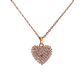Crystal Heart Anti Tarnish Rose Gold Plated Pendant Necklace RGCP131 - The Soul Jewellery