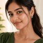 Emerald Green Teardrop Crystal Stud Earrings for Women | Gold-Tone Statement Earrings - Soul Jewellery