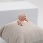 Elegant Anti - Tarnish Rose Gold Plated Lily Spinner Adjustable Ring with Crystal Accents – Unique and Stylish Design RGR153 - The Soul Jewellery