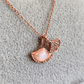18K Rose Gold Plated Anti Tarnish CZ Studded Pendant Necklace RGCP123 - The Soul Jewellery