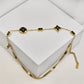 Aurelia 6 LuckyClover 18K Gold Plated Dual-Chain Demi-Fine Anti-Tarnish Bracelet for Women - The Soul Jewellery