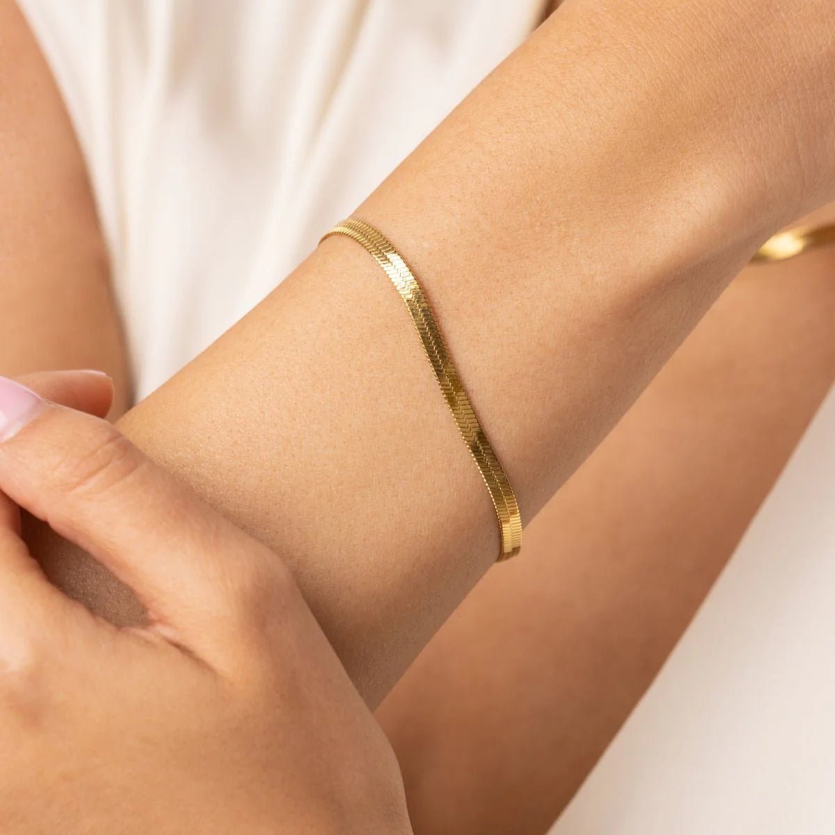 Demi-Fine Gold Plated Snake Chain Bracelet for Men & Women | Anti-Tarnish Stainless Steel Wristwear - The Soul Jewellery