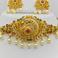 Rishika Antique Nakshi Choker Set with Pearl Drops Peacock and Floral Accents – Traditional Temple Jewelry MGNS311 - The Soul Jewellery