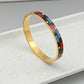 Lucky Love 6™ Enamel Bracelet for Women | 18K Gold Plated Anti-Tarnish Demi-Fine Bangle for Women - The Soul Jewellery