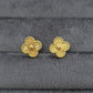AURÉLIA LUCKY BLOOM LUXE 6™ 18K Gold Plated Demi fine Anti - Tarnish Clover Stud Earrings - The Soul Jewellery