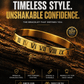 Regal Roman Aura 27™ Men’s Gold Bracelet – Engraved Roman Numeral Kada | Anti-Tarnish Minimal Cuff - The Soul Jewellery