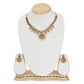 Amrita 22K Antique Matte Gold Plated Short Necklace Set with Lakshmi Devi Motif - The Soul Jewellery