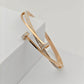 Elegant 18K Rose Gold Plated Anti - Tarnish Bangle with Sparkling Crystal Accents RGB261 - The Soul Jewellery