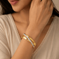 AURÉLIA AMORE LUXE 6™ Celestia Curve CZ Radiance Demi Fine Anti - Tarnish Kada Bracelet - The Soul Jewellery