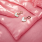Celestial Clover Aura 6™ Rose Gold Mother of Pearl Heart Drop Demi Fine Earrings for Women - The Soul Jewellery
