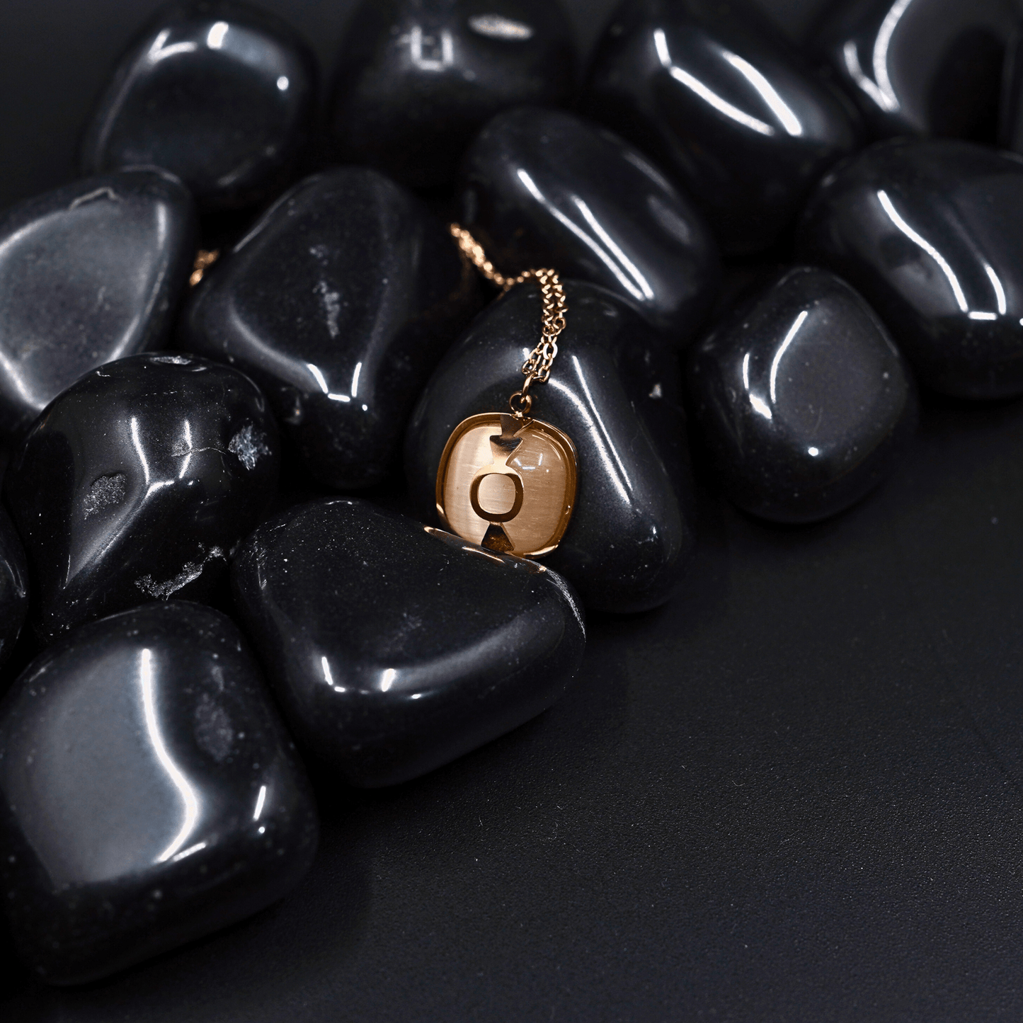 Chic 18K Rose Gold Plated Anti - Tarnish Rectangular Pendant Necklace with Delicate Chain ATCP110 - The Soul Jewellery